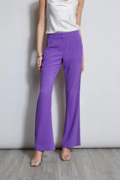 Elie Tahari Lace Trim Fit & Flare Pant- Bottoms