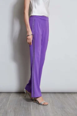 Elie Tahari Lace Trim Fit & Flare Pant- Bottoms