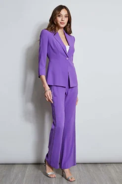 Elie Tahari Lace Trim Fit & Flare Pant- Bottoms