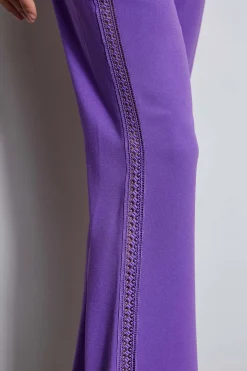 Elie Tahari Lace Trim Fit & Flare Pant- Bottoms