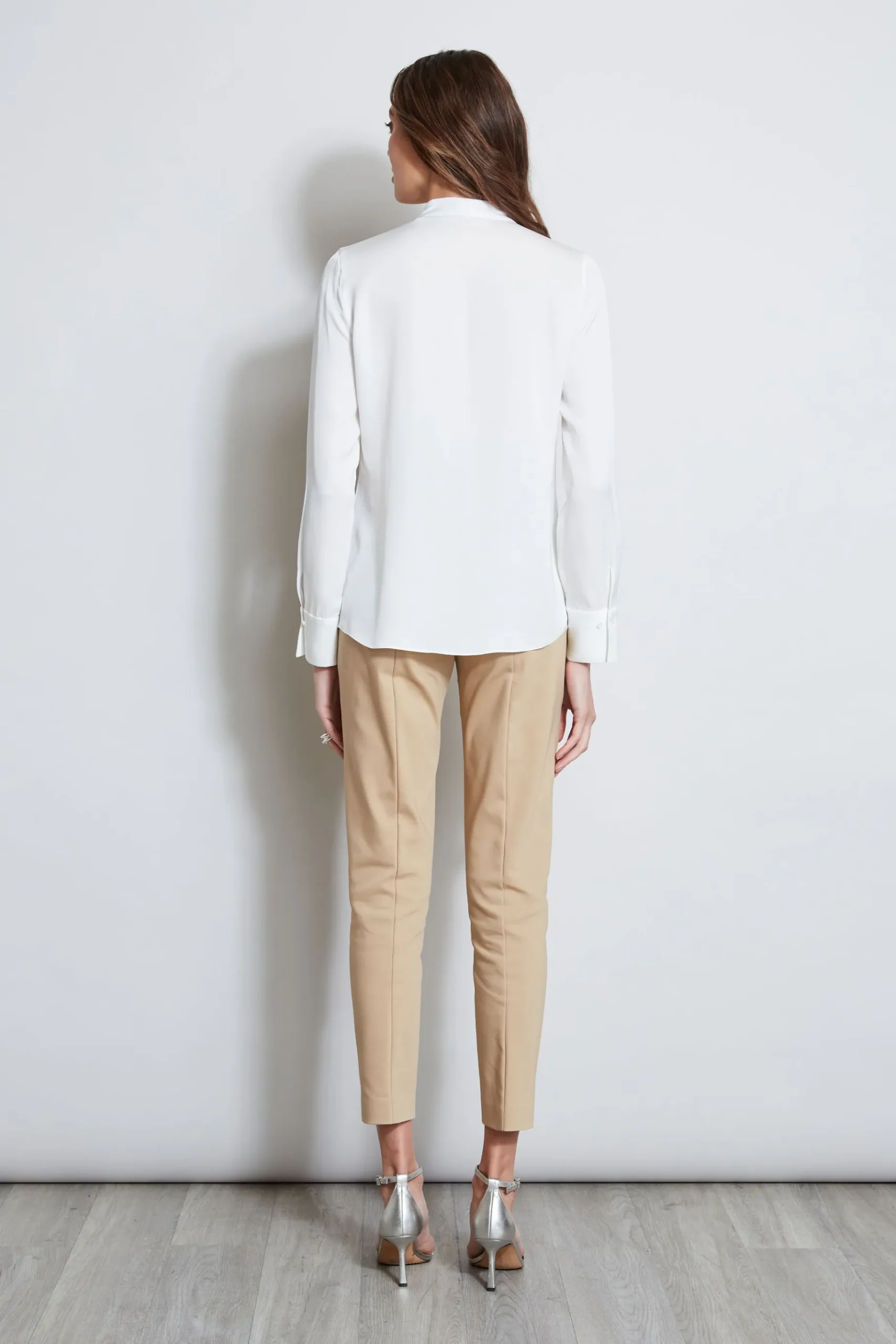 Elie Tahari Long Sleeve Chain Shirt- Tops & Sweaters