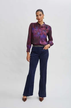 Elie Tahari Marble Button Down Shirt- Tops & Sweaters