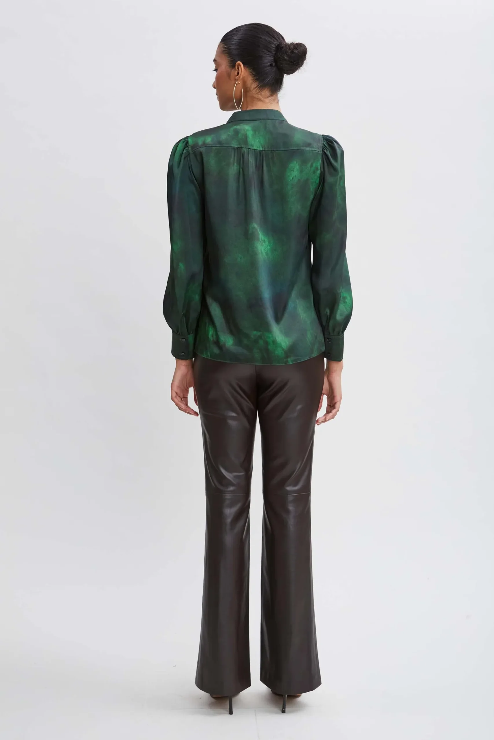 Elie Tahari Marble Button Down Shirt- Tops & Sweaters