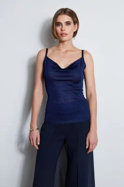 Elie Tahari Metallic Knit Cami- Tops & Sweaters