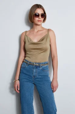 Elie Tahari Metallic Knit Cami- Tops & Sweaters