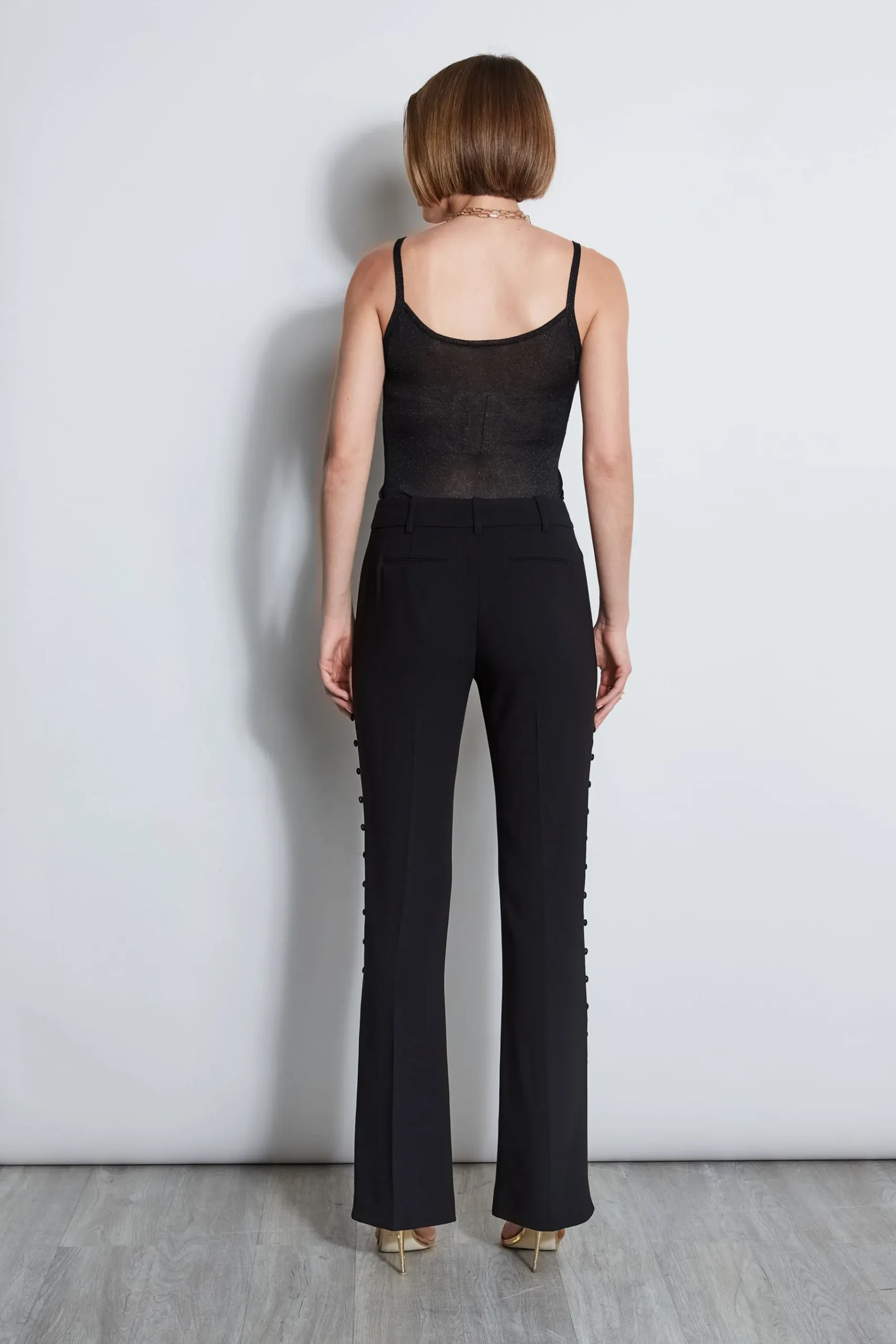 Elie Tahari Metallic Knit Cami- Tops & Sweaters|Suiting