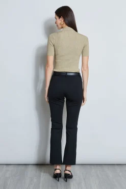 Elie Tahari Metallic Mock Neck Sweater- Tops & Sweaters