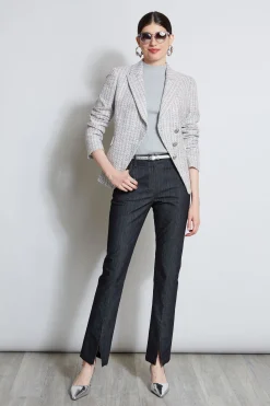 Elie Tahari Metallic Tweed 3 Button Blazer- Jackets & Blazers
