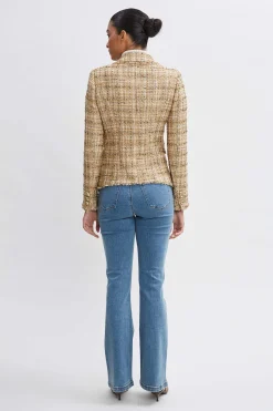 Elie Tahari Metallic Tweed Blazer- Jackets & Blazers|Suiting