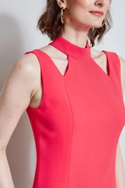 Elie Tahari Mock Neck Cut Out Dress- Dresses & Jumpsuits|Sleeveless Dresses