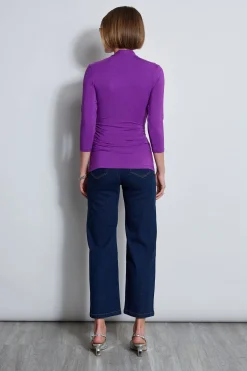 Elie Tahari Mock Wrap Knit- Tops & Sweaters