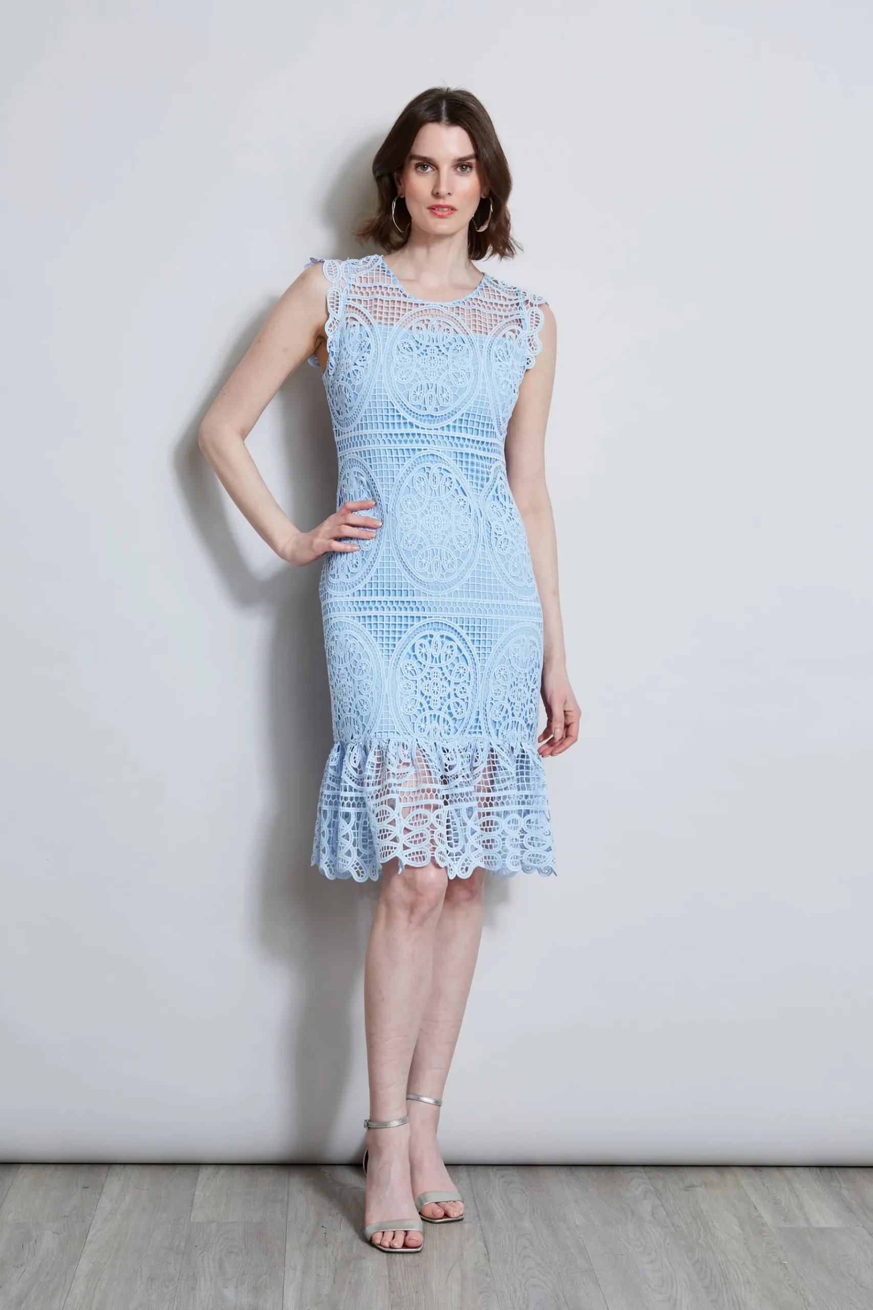 Elie Tahari Mosaic Lace Dress- Dresses & Jumpsuits|Sleeveless Dresses