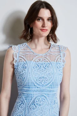 Elie Tahari Mosaic Lace Dress- Dresses & Jumpsuits|Sleeveless Dresses