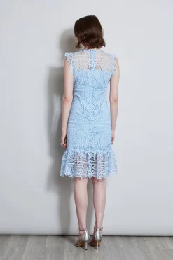 Elie Tahari Mosaic Lace Dress- Dresses & Jumpsuits|Sleeveless Dresses