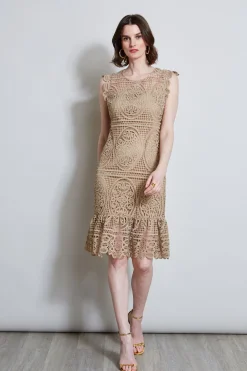 Elie Tahari Mosaic Lace Dress- Dresses & Jumpsuits|Sleeveless Dresses