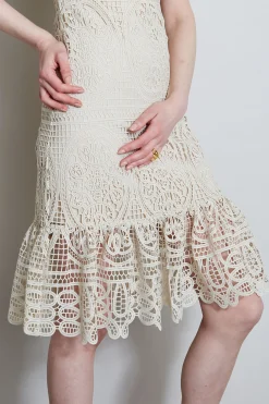 Elie Tahari Mosaic Lace Dress- Dresses & Jumpsuits|Sleeveless Dresses