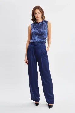 Elie Tahari Night Shadow Silk Top- Tops & Sweaters