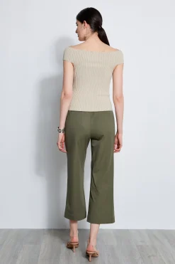 Elie Tahari Off Shoulder Rib Sweater- Tops & Sweaters