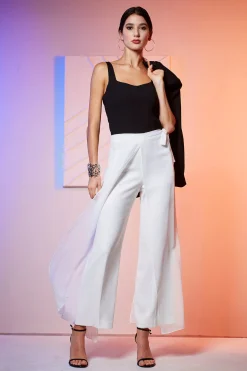 Elie Tahari Overlay Pant- Bottoms