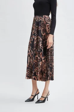 Elie Tahari Paisley Pleated Midi Dress- Dresses & Jumpsuits
