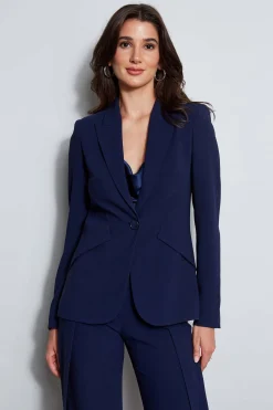 Elie Tahari Panel Single Button Blazer- Jackets & Blazers|Suiting