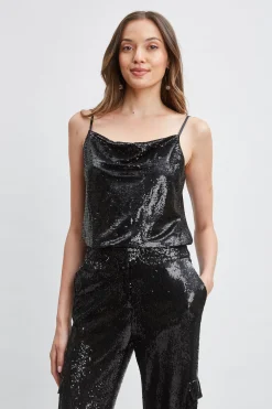 Elie Tahari Pave Sequin Cami- Tops & Sweaters