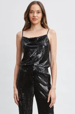 Elie Tahari Pave Sequin Cami- Tops & Sweaters