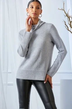 Elie Tahari Pearl Turtleneck Cashmere Wool Sweater- Tops & Sweaters