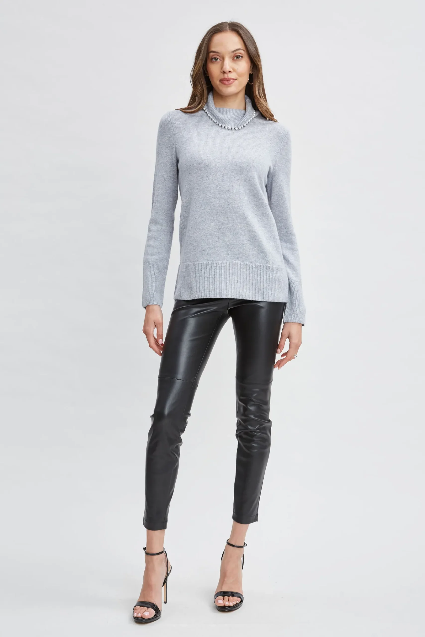 Elie Tahari Pearl Turtleneck Cashmere Wool Sweater- Tops & Sweaters