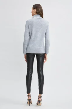 Elie Tahari Pearl Turtleneck Cashmere Wool Sweater- Tops & Sweaters