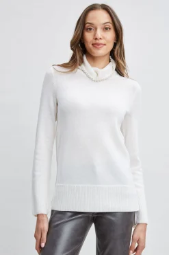 Elie Tahari Pearl Turtleneck Cashmere Wool Sweater- Tops & Sweaters