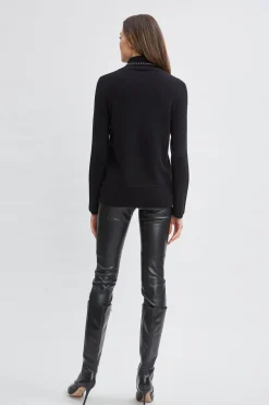 Elie Tahari Pearl Turtleneck Cashmere Wool Sweater- Tops & Sweaters