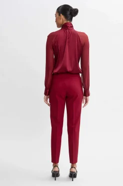 Elie Tahari Pintuck Slim Pant- Bottoms|Suiting