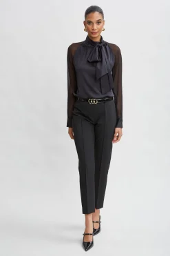 Elie Tahari Pintuck Slim Pant- Bottoms|Suiting
