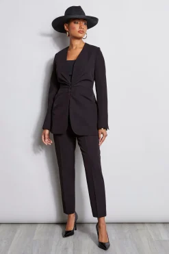 Elie Tahari Pleat Detail Blazer- Jackets & Blazers