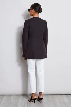Elie Tahari Pleat Detail Blazer- Jackets & Blazers
