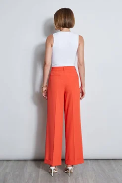 Elie Tahari Pleated Cuffed Pant- Bottoms