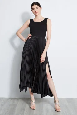 Elie Tahari Pleated Midi Dress- Dresses & Jumpsuits|Sleeveless Dresses