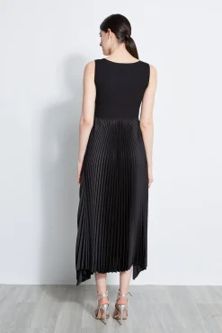 Elie Tahari Pleated Midi Dress- Dresses & Jumpsuits|Sleeveless Dresses