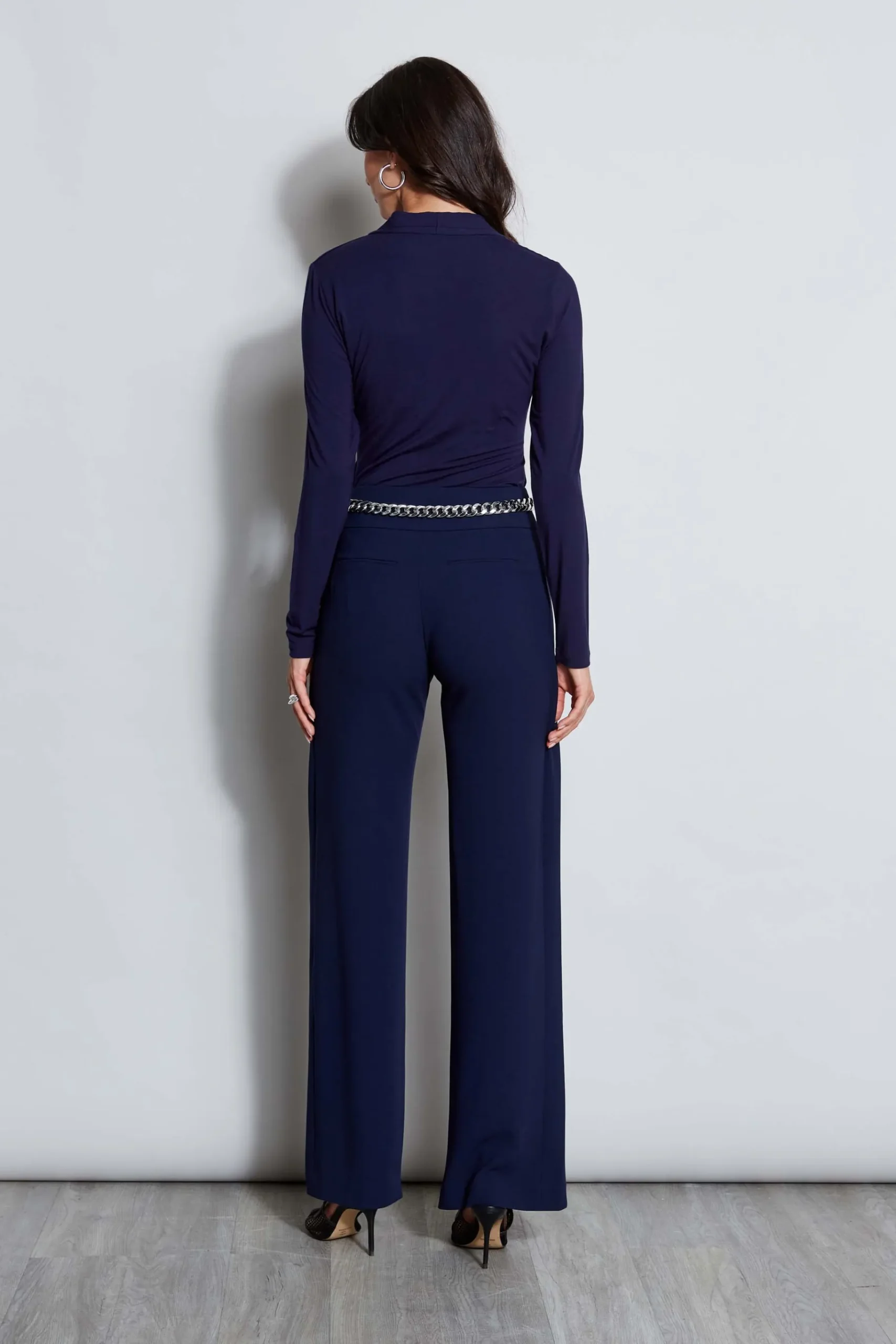 Elie Tahari Pleated Neck Knit- Tops & Sweaters|Suiting
