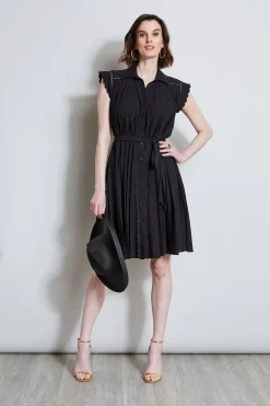 Elie Tahari Pleated Scallop Dress- Dresses & Jumpsuits