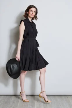 Elie Tahari Pleated Scallop Dress- Dresses & Jumpsuits