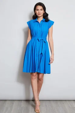 Elie Tahari Pleated Scallop Dress- Dresses & Jumpsuits