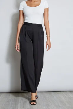 Elie Tahari Pleated Silk Pant- Bottoms