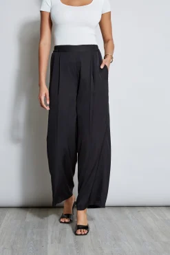 Elie Tahari Pleated Silk Pant- Bottoms