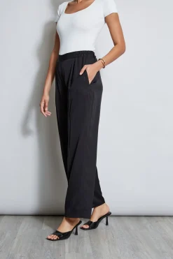 Elie Tahari Pleated Silk Pant- Bottoms