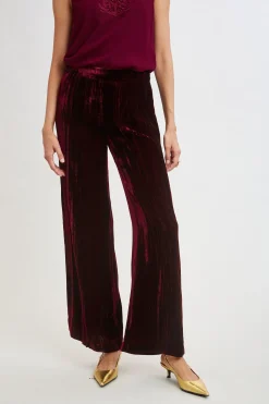 Elie Tahari Plisse Velvet Fluid Pant- Bottoms|Suiting