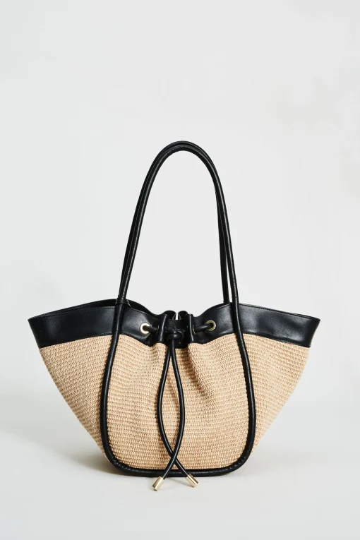 Elie Tahari Raffia Tote Bag- Fragrance|Gloves