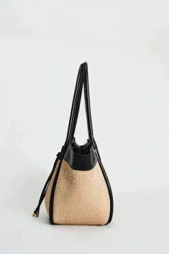 Elie Tahari Raffia Tote Bag- Fragrance|Gloves
