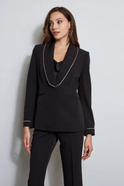 Elie Tahari Rhinestone Edged Blazer- Jackets & Blazers